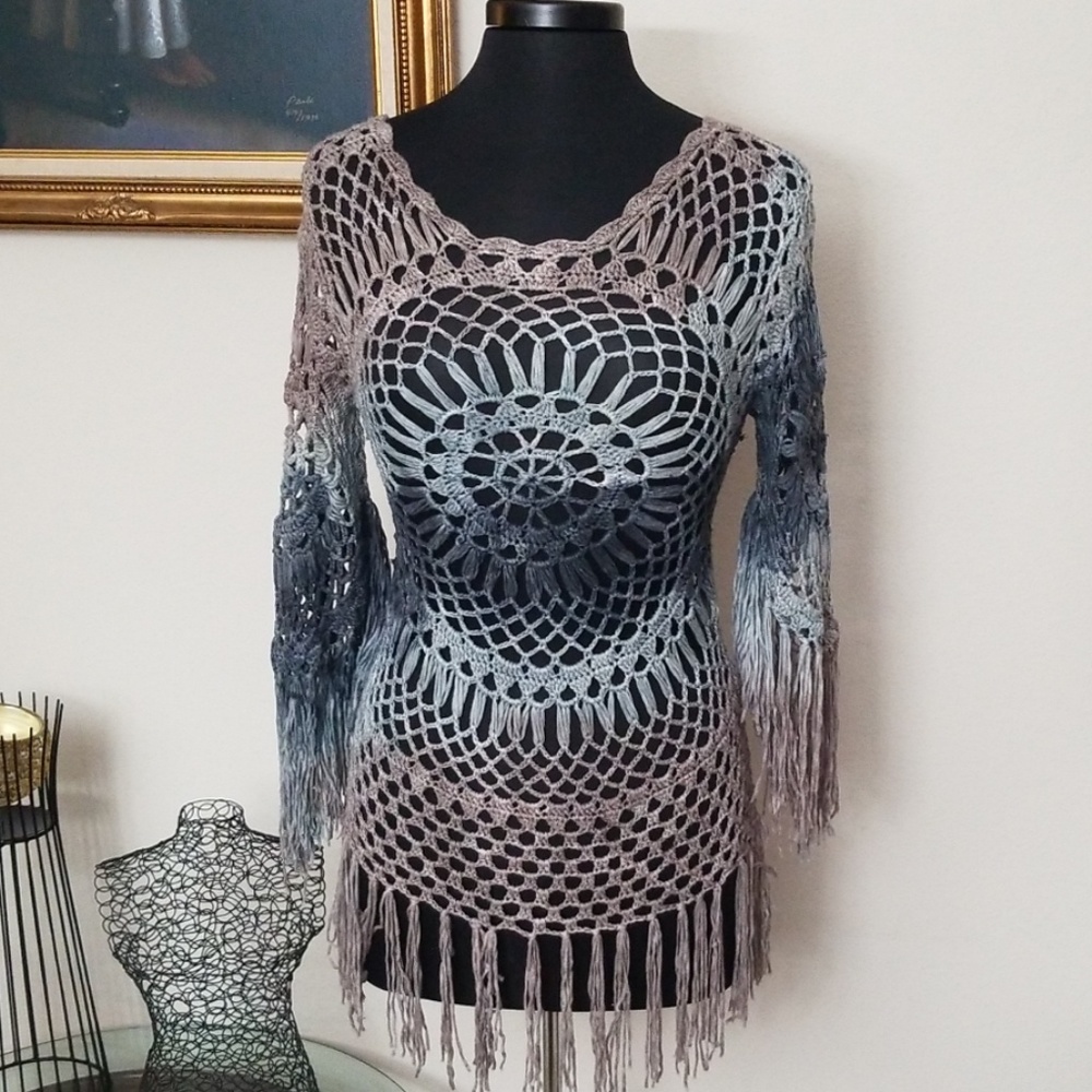 T Party Crochet Sweater